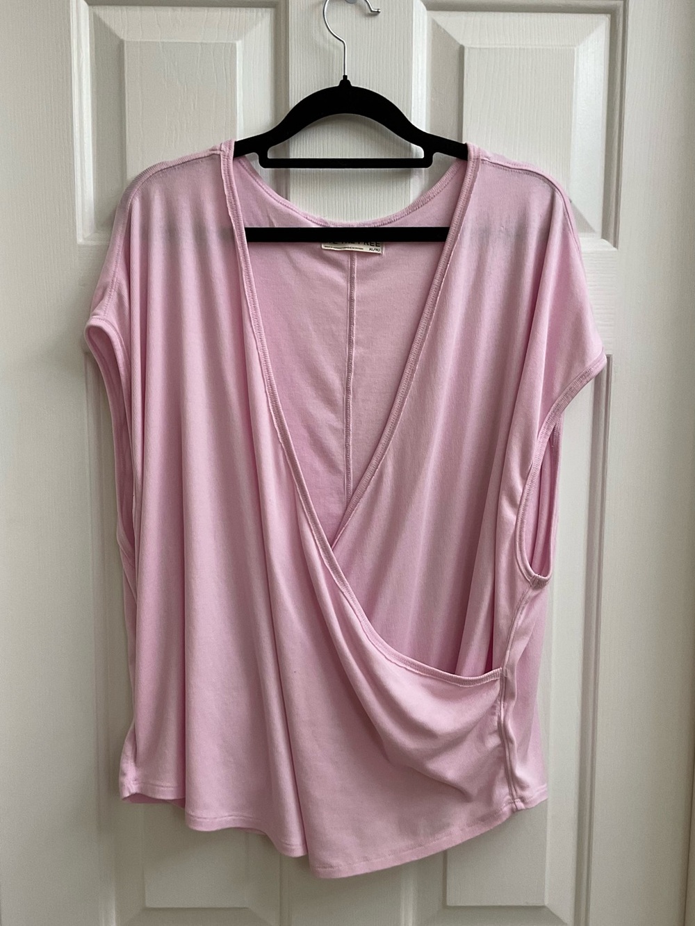 FREE PEOPLE  Draped Wrap-Front Top Size XL